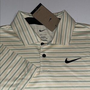 Nike Tour Golf Shirt Mens ST S Tall  Polo Yellow Green Striped dri-fit NWT $80